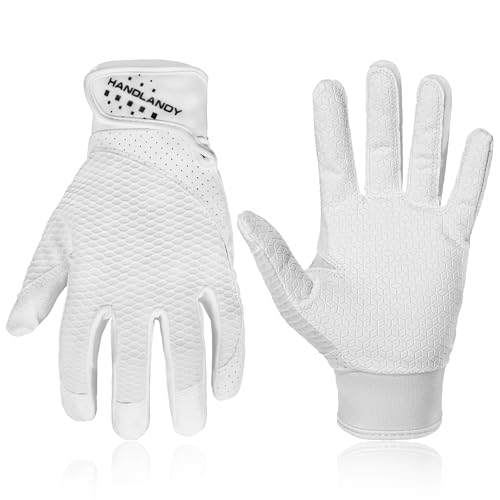 HANDLANDY Baseball Batting Gloves for Adult Youth, Grip Breathable Softball Batting Gloves Fit Men Kids Boys Girls
