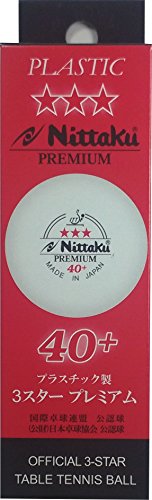 NITTAKU 3-Star Premium 40+ Table Tennis Balls