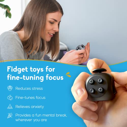 PILPOC theFube Fidget Cube, 6-Sided Stress Relief Infinity Cube for Adults & Kids, Boosts Concentration, Mindfulness Aid, ...