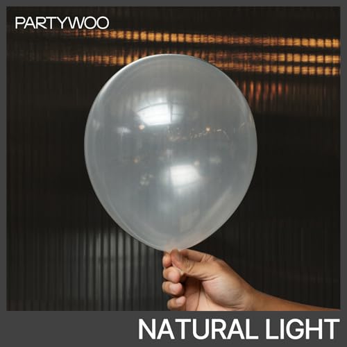 PartyWoo Clear Balloons 85pcs Different Sizes of 18 12 10 5 Inch Transparent Balloon Arch Kit for Graduation Wedding Baby ...