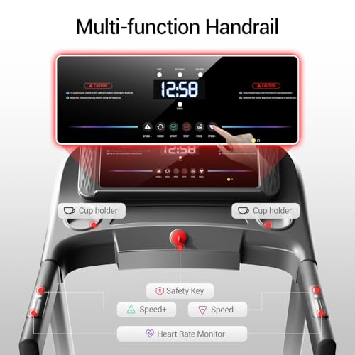 CJIZILT Treadmill with 3-Level Incline for Home and 3.0 HP Quiet Brushless, 8.7 MPH, 300 lbs Capacity