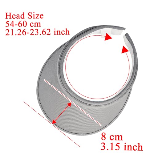 2 Pack Sun Visor Hats Women Men Clip On Wide Brim Visors Hat Outdoor Sports Golf Beach Travel Tennis Caps
