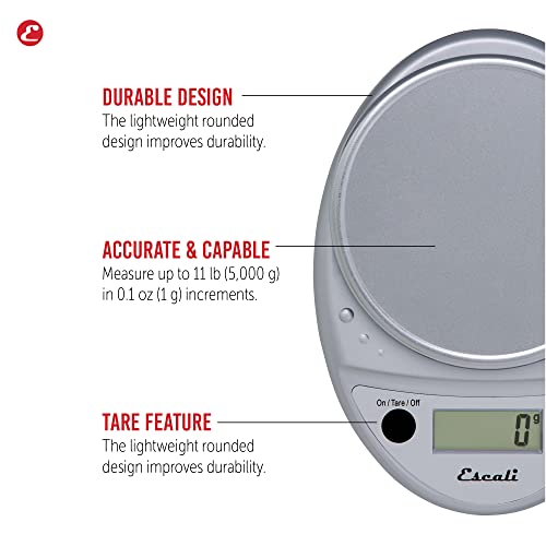 Escali Primo Digital Food Scale Multi-Functional Kitchen Scale and Baking Scale for Precise Weight Measuring and Portion C...