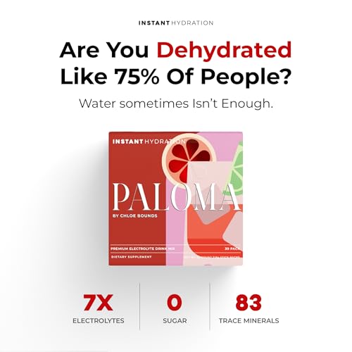 Instant Hydration Electrolytes Powder Packets - Paloma Electrolyte Drink Mix - Zero Sugar - Keto, Vegan, Gluten-Free, Non-...