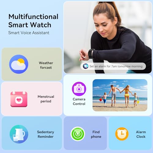 Smart Watch for Men Women, 1.85" HD Fitness Tracker with Bluetooth Calls, 120+ Sport Modes Fitness Watch, Fitness Tracker ...