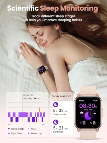 SKG V7 Pro Smart Watch for Women with Alexa & Bluetooth Calling, 1.69" Fitness Tracker with Heart Rate SpO2 Sleep Monitor,...