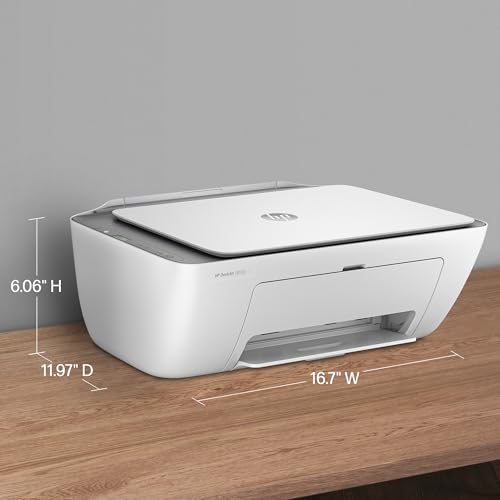 HP DeskJet 2855e Wireless All-in-One Color Inkjet Printer, Scanner, Copier, Best-for-home, 3 months of Instant Ink include...
