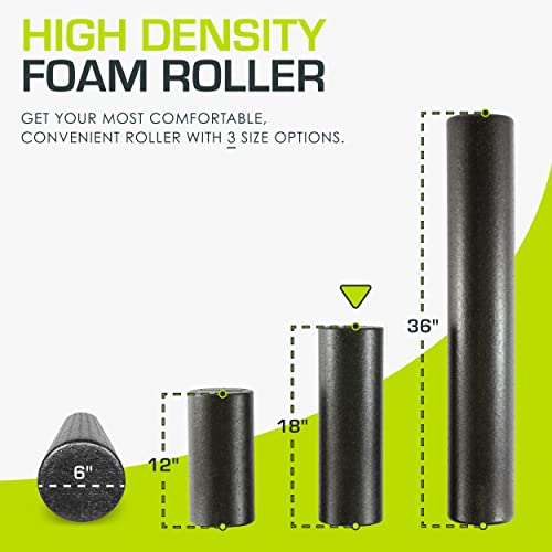 ProsourceFit High Density Foam Rollers Long, Firm Full Body Athletic Massage Tool for Back Stretching, Yoga, Pilates, Post...