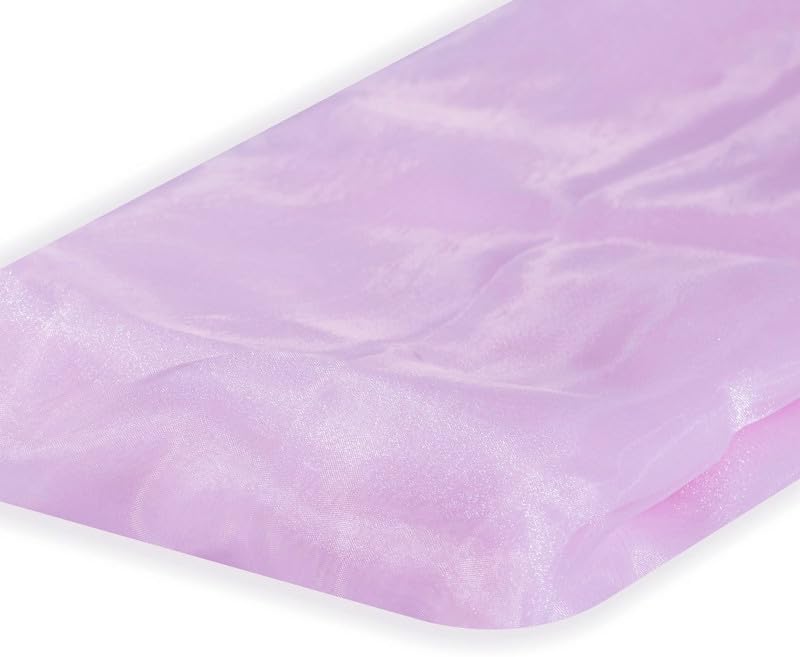 Fynite Baby Pink Organza Fabric by The Yard | 10 Yard Long | 44" Wide | Bridal Soft Sheer Organza Tulle for DIY Wedding Dress Fashion Craft Decorations