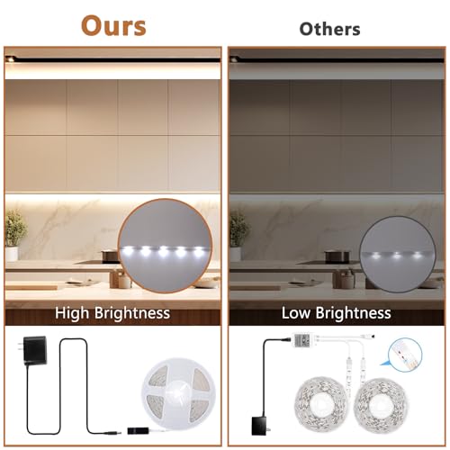 Wefomey White LED Strip Lights, 100ft Dimmable Bright 24V Led Tape Light with Remote and App Control, 2700K-6500K White 14...