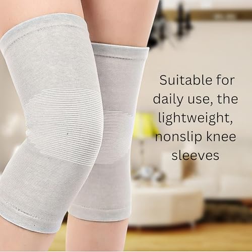 Wonder Care 2-Pack Bamboo Knee Compression Sleeve for Men and Women, Compression Knee Sleeve for Running, Volleyball, Gym ...