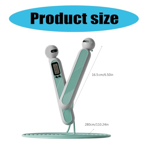 MOMOJIA Weighted Jump Rope with Counter with Digital Counter for Indoor Outdoor Fitness Weight Loss Exercise Adjustable