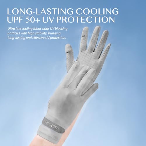 SayWow Driving Gloves Women for Sun UV Protection UPF 50+ Touchscreen Full Finger