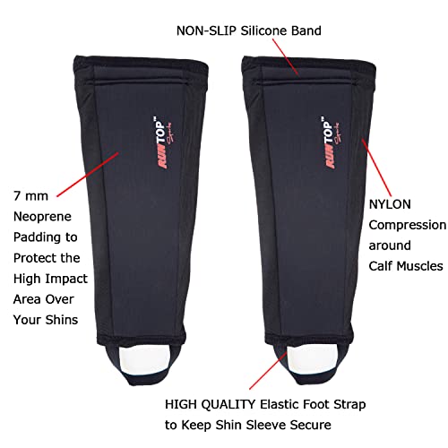 RUNTOP Shin Sleeves Guards for Rope Climbing Deadlifting Weightlifting Powerlifting Cross Fitness Training Box Jumping Leg...