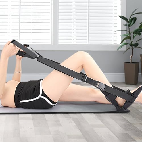 Leg Stretcher Strap – Yoga Flexibility Band, Foot Recovery Strap | Adjustable Padded Strap for Heel Spurs, Foot Drop, Stre...