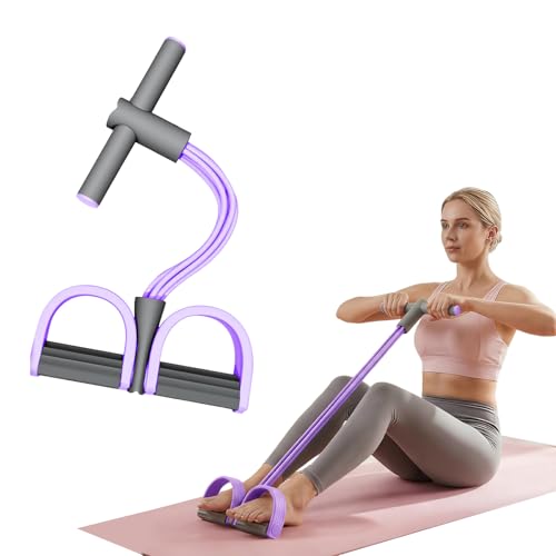 Pedal Resistance Bands with Handles, Multifunction Elastic Yoga Resistance Band, Natural Rubber Foot Pedal Resistance Band...