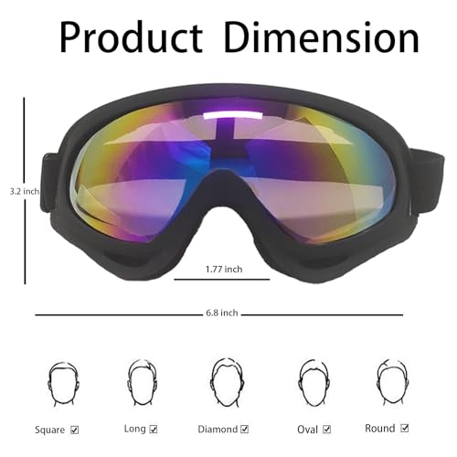 Guimertt Ski Goggles, 4 Pack Snow Snowboard Goggles for Men Women Kids & Youth UV Protection for Skiing Winter Sports