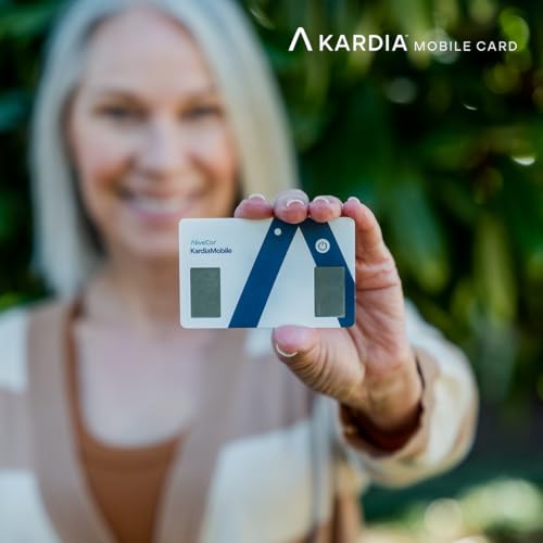 KardiaMobile Card Credit-Card Sized EKG, Medical-Grade & FDA-Cleared Personal Heart Monitor, Carry in Wallet, Bluetooth-En...