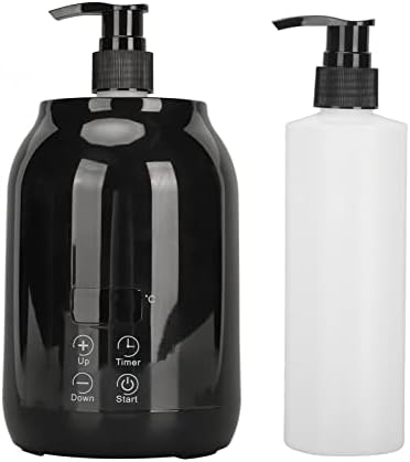 Massage Oil Warmer, Professional Electric Lotion Bottle Warmer with Two Oil Bottle Dispenser, LED Temperature Display, Essential Lube Gel Cream Heating Warmer for Home, Salon, SPA