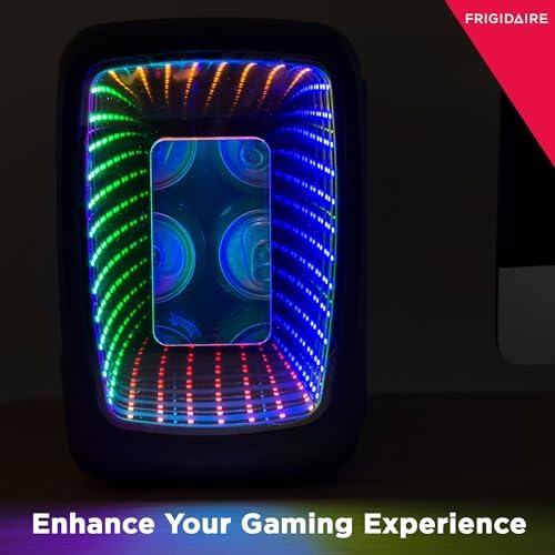 Frigidaire EFMIS179 Gaming Light Up Mini Beverage Refrigerator, Stealth
