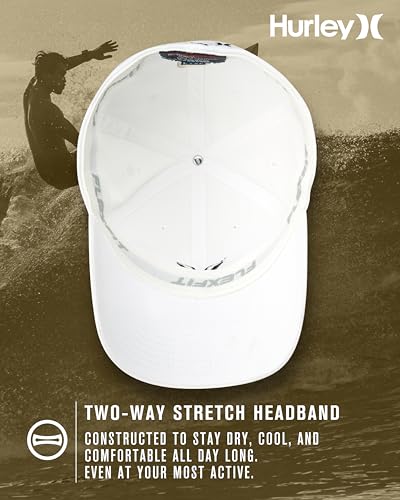 Hurley Mens Baseball Cap - Flexfit Fitted Baseball Caps for Men (Sizes: S-XL)