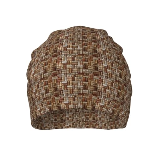 sackhg Wine Cork Print Winter Beanie Hat Men Women Soft Lightweight Thermal Cap for Outdoor Skiing Wear