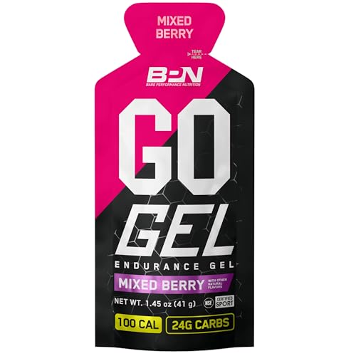 BARE PERFORMANCE NUTRITION, BPN Go Gel Endurance, 24g of Carbohydrates & 100 Calories per Pack, Vegan + Gluten Free Runnin...