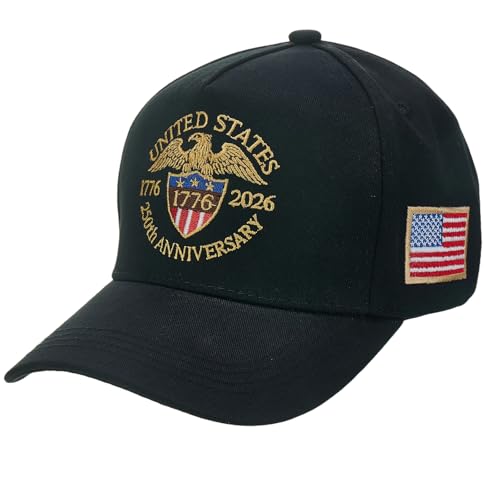 United States 250th Anniversary Baseball Hat,1776-2026 Patriotic Embroidered Adjustable Cap for Men & Women
