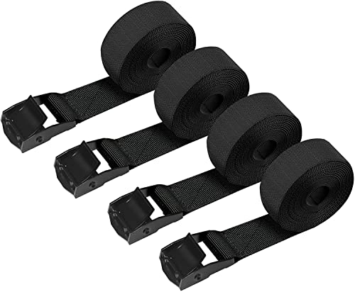 4 Pack Tie Down Strap,5ft x 1" Lashing Straps with Adjustable Buckle Heavy Duty Secure Straps up to 600 lbs for Cargo, Lug...