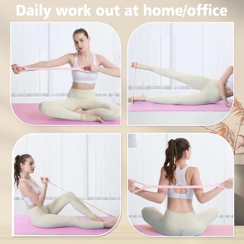 Nzwnxdtq Figure 8 Resistance Band with Handles, Elastic Bands for Working Out,Arm,Back,Shoulder Training Elastic Ropes,Exe...