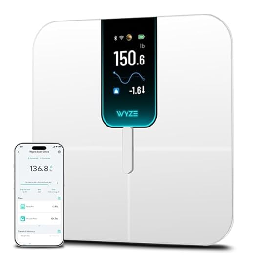 Wyze Scale Ultra, Smart Scale with 4.3" Color Display, Digital Scale for Body Weight BMI Muscle Mass, Heart Rate Monitor, ...