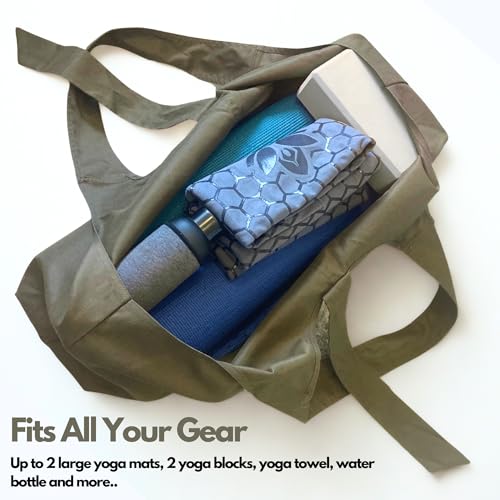 Yogiii Yoga Mat Bag | The ORIGINAL YogiiiTotePRO | Large Yoga Mat Bag or Yoga Mat Carrier with Side Pocket | Yoga Bag Fits...
