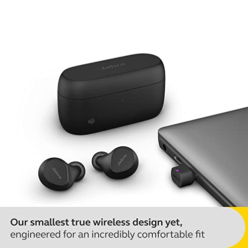 Jabra Evolve2 True Wireless in-Ear Bluetooth Earbuds with Active Noise Cancellation (ANC) and 4-mic MultiSensor Voice Tech...