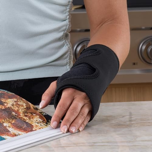 ComfyBrace® Carpal Tunnel Wrist Brace (Pack of 2) with Splint and Palm Cushion - (Adjustable and Fits Both Hands) - for Su...