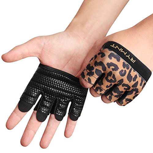 RYMNT Minimal Workout Gloves,Short Micro Weight Lifting Gloves Grip Pads with Full Palm Protection & Extra Grip for Men Wo...