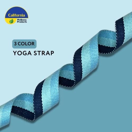 California Yoga Strap | Yoga Belt with Safe Adjustable D-Ring Buckle for Pilates | Stretching Strap | Exercise Bands | Phy...