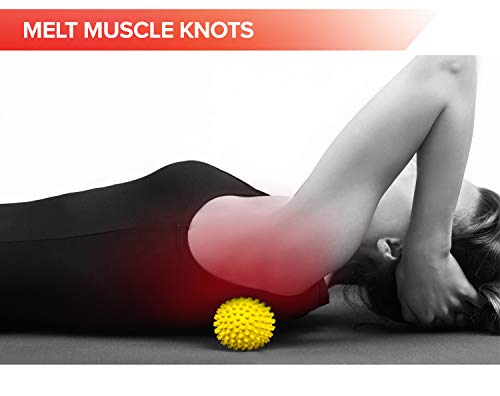 OCTOROX Spiky Massage Balls for Feet, Back, Hands, Muscles - Firm, Medium and Soft Spiked Massager Rollers for Plantar Fas...