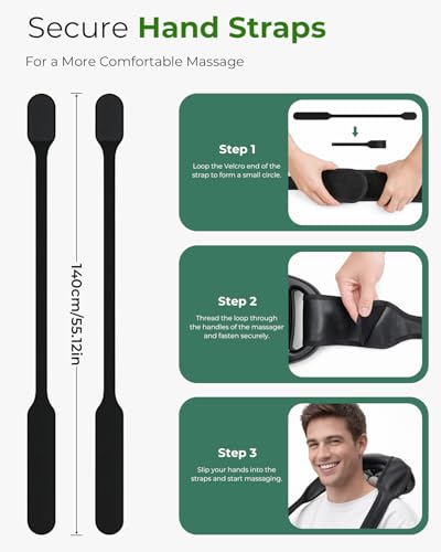 16-Head Massage Gun Deep Tissue with Hand Straps, Electric Muscle Massager with 99 Adjustable Intensities & 9 Modes, Percu...
