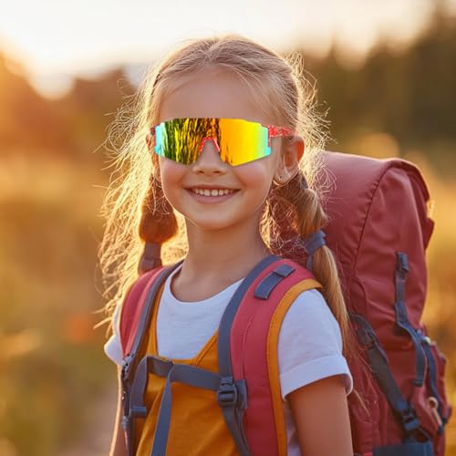 tumwick Baseball Sunglasses for boys girls,Kids Sunglasses Polarized,running golf cycling Glasses