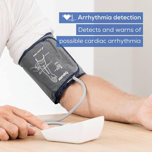 Beurer BM27 Upper Arm Blood Pressure Monitor for Home Use with Automatic Adjustable Cuff, 120 Memory Sets, Irregular Heart...