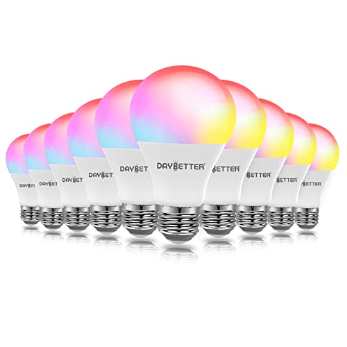 DAYBETTER Smart Light Bulbs, Alexa Light Bulb, WiFi Light Bulbs, RGBCW Color Changing Light Bulb A19 9W 800LM, Smart Bulbs...