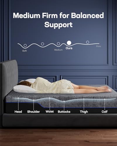Marsail NS1 Massage Adjustable Base with Mattress Set, Queen Adjustable Bed Frame + 10-inch Cooling Gel Memory Foam Mattre...