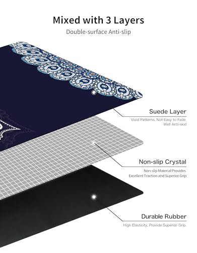 nuveti Printed Travel Yoga Mat-1/16 Inch Thick Non Slip Fitness Workout Mat with Carrying Bag, Foldable Lightweight Suede...