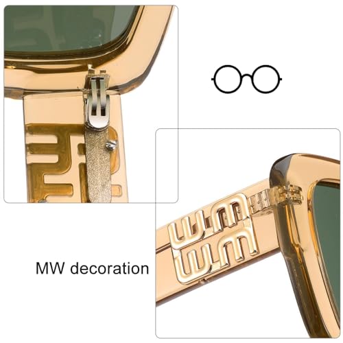 Aydicon Trendy Square Polarized Women's Sunglasses UV 400 Protection MB1422