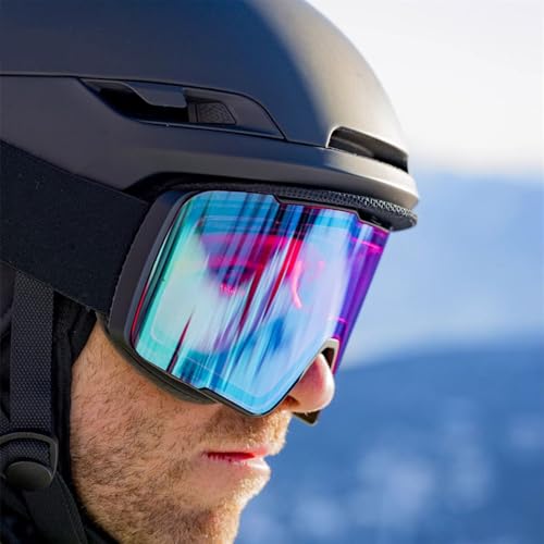 PRSTNN Fashionable men's and women's ski goggles with magnetic double lenses, high-definition anti-fog goggles
