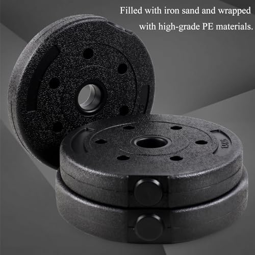 Adjustable Dumbbell Set, 40lbs Free Weights with Connector, Convertible Dumbbell Barbell Push-up Stand Set, 3 in 1 Home Gy...