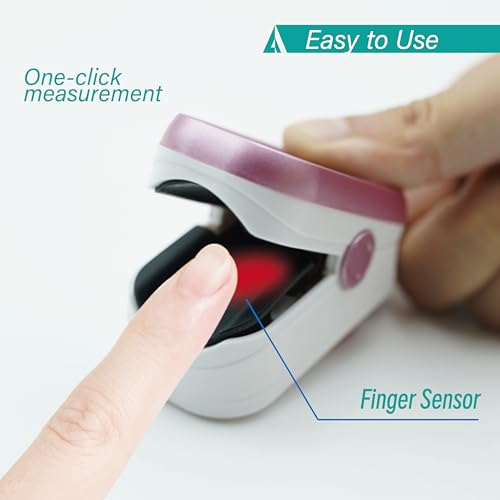 Pulse Oximeter Fingertip Rechargeable, Pulse Oximeter and Oxygen Monitor with OLED Screen, Accurate and Fast SpO2 and Hear...