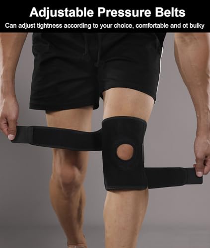 SUJAYU Knee Brace for Women Men with Side Stabilizers, 2 Pack Knee Braces for Knee Pain ACL MCL Arthritis Joint Pain Relie...