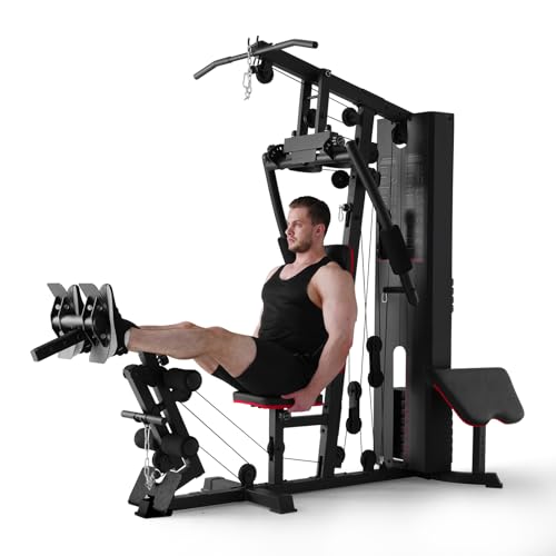 Mikolo Home Gym, Workout Station with 150LBS Weight Stack, Multifunctional Home Gym Equipment, Exercise Equipment for Full...