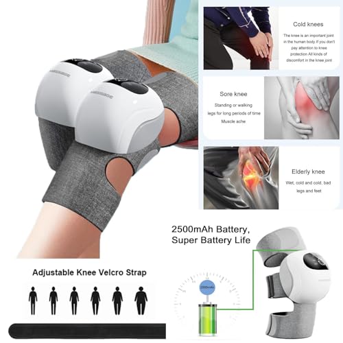 Knee Doctor. Portable Knee & Leg Massage Therapy. 3 Heating Levels, 3 Vibration Intensities + Pulse 360° Knee Relief. Rech...